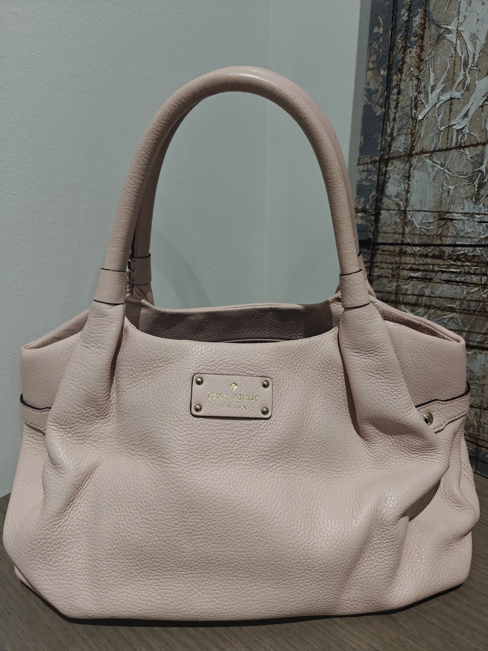 kate spade Pale Blush Pink Pebbled Leather Shoulder Bag